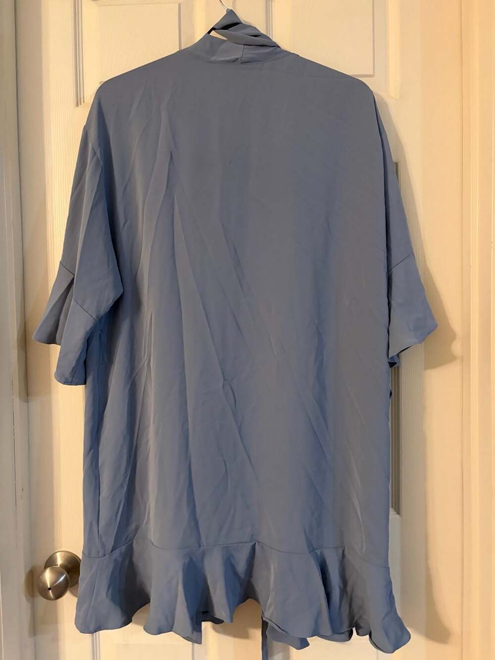 Birdy Grey Blue Ruffle Robe Size M/L - Picture 4 of 5